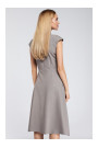 M296 Apgrieztā plisētā kleita - pelēka