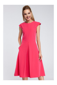 M296 Apgrieztā plisētā kleita - rozā krāsā