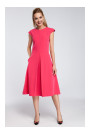 M296 Apgrieztā plisētā kleita - rozā krāsā