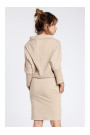 B032 Kimono piedurkņu kleita - smilškrāsas krāsā