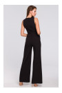 K029 Cross front jumpsuit - black