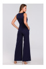 K029 Cross front jumpsuit - deep blue
