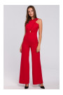 K029 Cross front jumpsuit - red