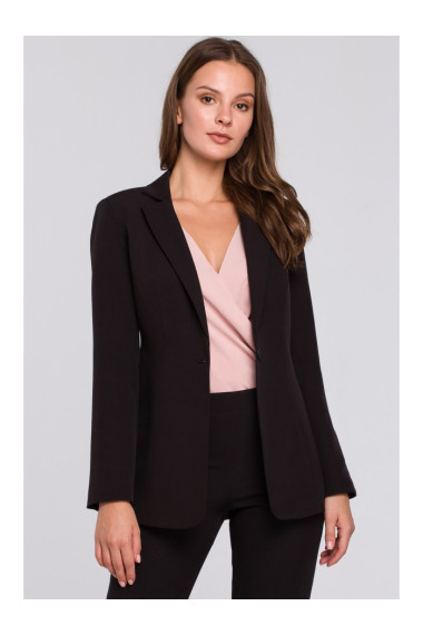 K036 Single buttom blazer - black