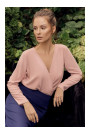 K037 Wrap front blouse - powder