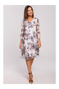 S214 Chiffon dress with drop waist - model 1