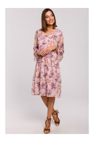 S214 Chiffon dress with drop waist - model 2