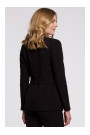 K056 Blazer with a tie belt - black
