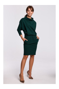 B175 Kimono sleeve dress - dark green