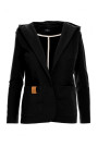 B180 Hooded blazer in cotton knit - black
