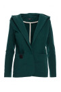 B180 Hooded blazer in cotton knit - dark green