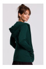 B180 Hooded blazer in cotton knit - dark green