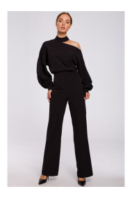 M528 Bishop sleeve jumpsuit - black