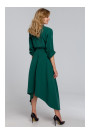 K086 Midi lenght dress with decorative buttons - green
