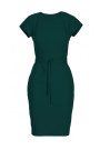 S239 Pencil dress with a tie belt - green