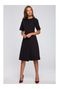 S240 Wrap front dress - black