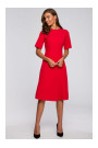 S240 Wrap front dress - red