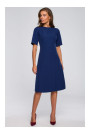 S240 Wrap front dress - navy blue