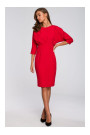 S242 Bat sleeve dress - red