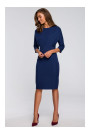 S242 Bat sleeve dress - navy blue