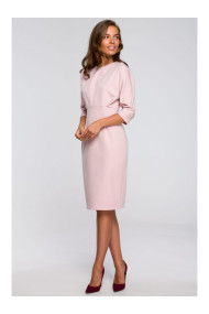 S242 Bat sleeve dress - powder