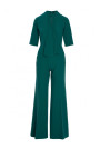 S243 Elegant jumpsuit with a tie neck - green