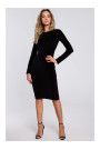 M565 Velvet Pencil Dress - black