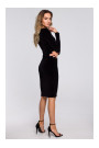 M565 Velvet Pencil Dress - black
