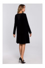 M566 Velvet Relaxed Fit Dress - black