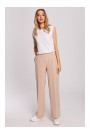 M570 Creased Leg Trousers - beige