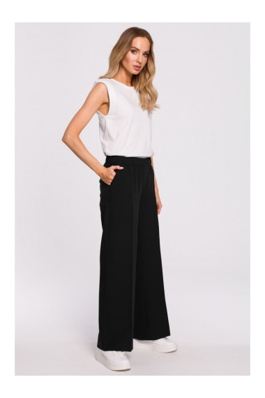 M570 Creased Leg Trousers - black