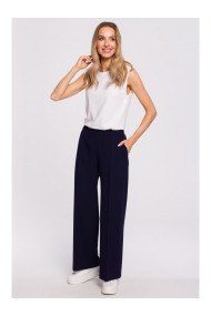 M570 Creased Leg Trousers - navy blue