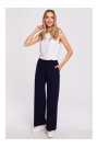 M570 Creased Leg Trousers - navy blue
