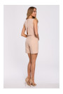 M574 Double Layered Sleeveless Romper - beige