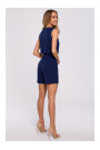 M574 Double Layered Sleeveless Romper - navy blue