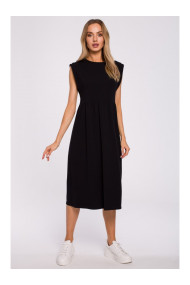 M581 High Waist Sleeveless Dress - black