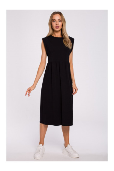 M581 High Waist Sleeveless Dress - black