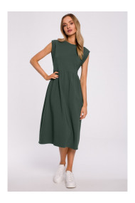 M581 High Waist Sleeveless Dress - military green