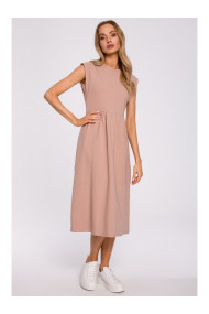 M581 High Waist Sleeveless Dress - mocca