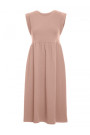 M581 High Waist Sleeveless Dress - mocca
