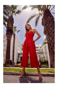 M571 Strapless Jumpsuit - red
