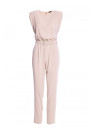S259 Sleeveless jumpsuit with padded shoulders - beige