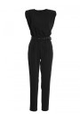 S259 Sleeveless jumpsuit with padded shoulders - black