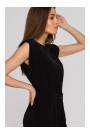 S259 Sleeveless jumpsuit with padded shoulders - black
