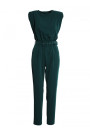 S259 Sleeveless jumpsuit with padded shoulders - green