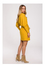 M631 Wrap sweater dress with a tie detail - honey
