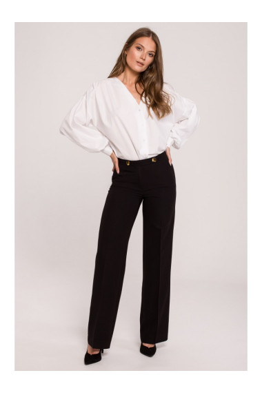 K114 Classic straight-leg trousers - black