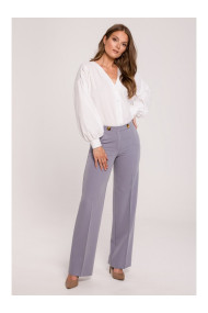 K114 Classic straight-leg trousers - dove grey