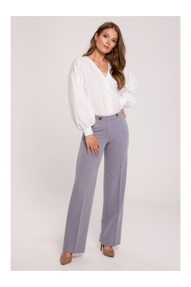K114 Classic straight-leg trousers - dove grey