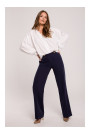 K114 Classic straight-leg trousers - navy blue